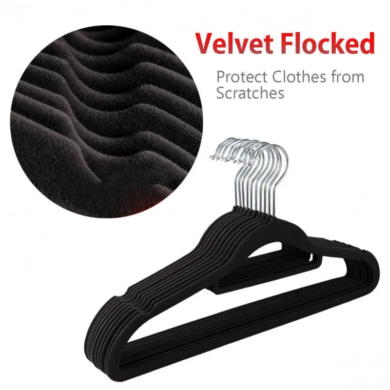 Non-Slip Velvet Hangers | 360° Rotating Hook | Pack of 10, 50 or 100