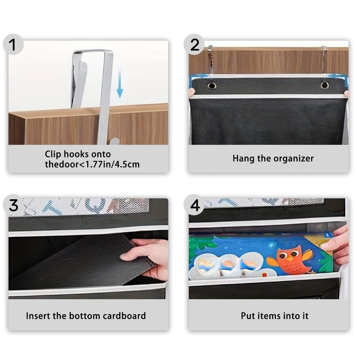 Over-Door Hanging Organiser | 5 Shelves | Nursery, Bathroom & Bedroom