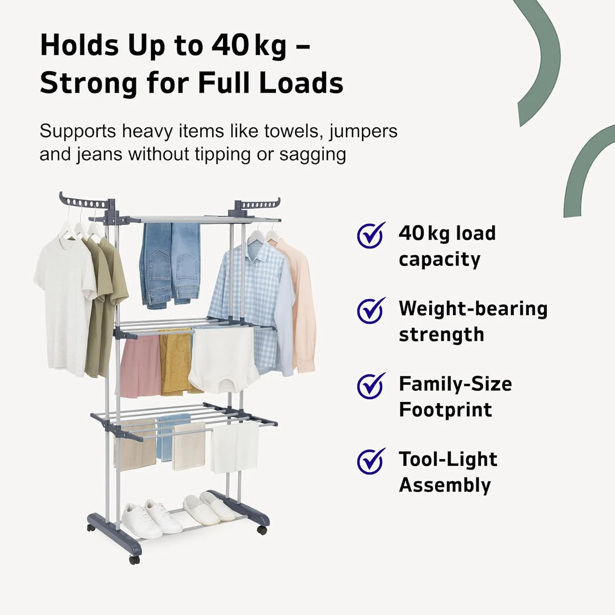 6-Tier Rolling Drawer Storage Cabinet | 7kg Per Drawer | Lockable Wheels