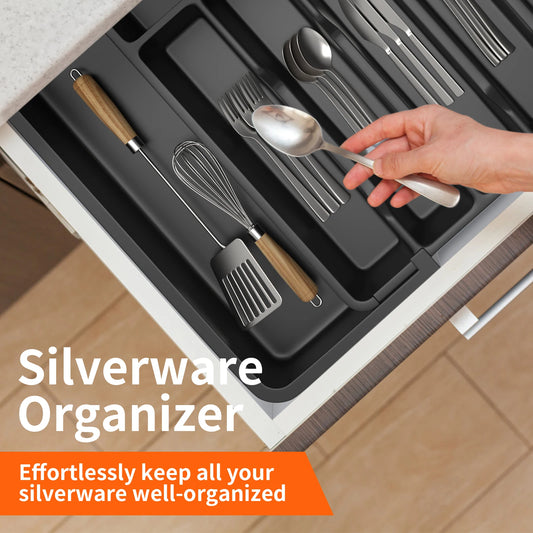 Expandable Cutlery & Utensil Drawer Organiser – Up to 8 Compartments