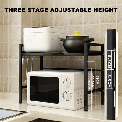 Black Single Layer Microwave & Rice Cooker Rack
