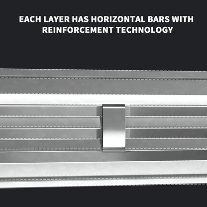 5 Tier Garage Shelving Units Adjustable Metal Shed Storage Shelves for Shed/Workshop/Office, 150x70x30cm