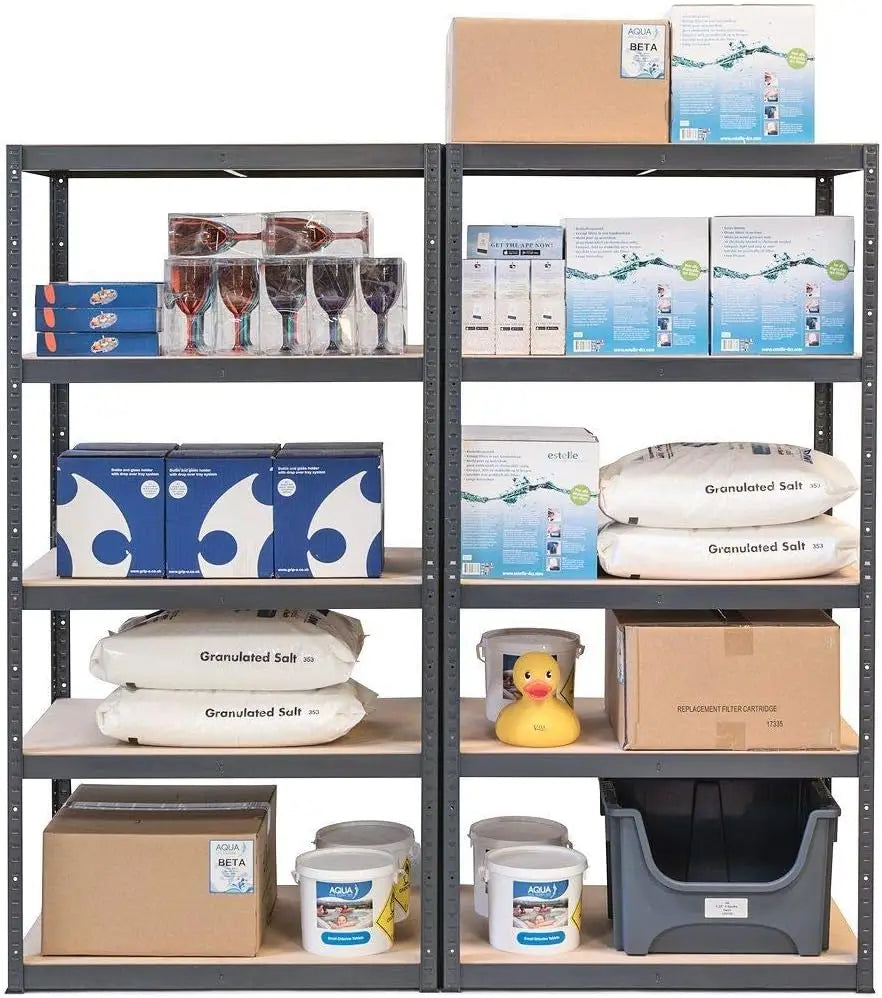 Heavy Duty 5-Tier Industrial Shelving Unit | Boltless Metal Racking | Garage & Workshop Storage