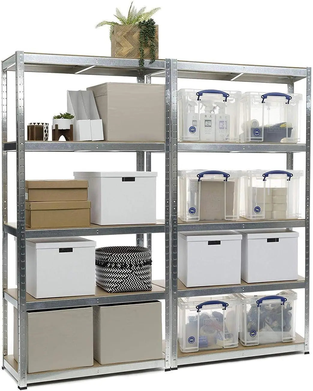 Heavy Duty 5-Tier Industrial Shelving Unit | Boltless Metal Racking | Garage & Workshop Storage
