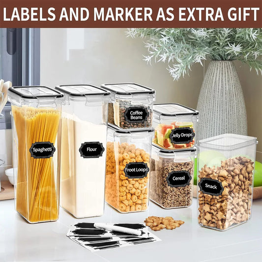 24-Piece Airtight Food Storage Containers Set | Stackable Pantry Organisers