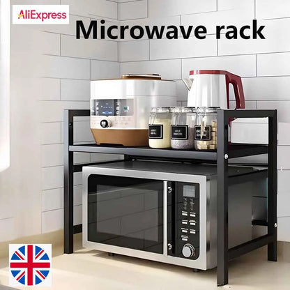 Black Single Layer Microwave & Rice Cooker Rack