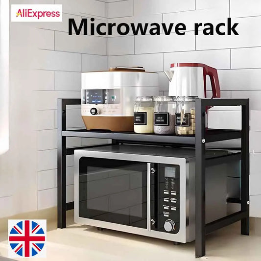 Black Single Layer Microwave & Rice Cooker Rack