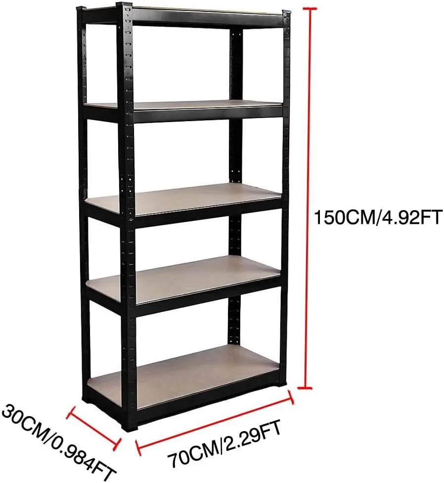 Heavy Duty 5-Tier Industrial Shelving Unit | Boltless Metal Racking | Garage & Workshop Storage