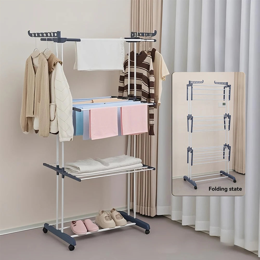 Clearance Sale Last Stock Foldable Free Standing Clothes Drying Rack Heavy Duty Indoor Outdoor Laundry Airer Space Saving UK Fast Shipping for Balcony Garden Bedroom
