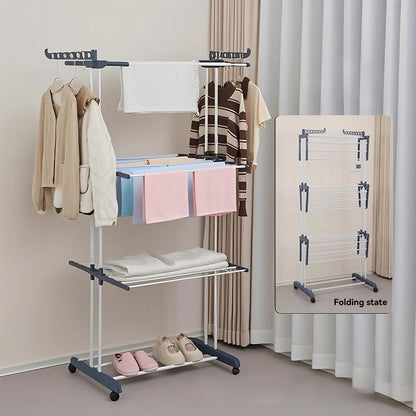 Clearance Sale Last Stock Foldable Free Standing Clothes Drying Rack Heavy Duty Indoor Outdoor Laundry Airer Space Saving UK Fast Shipping for Balcony Garden Bedroom