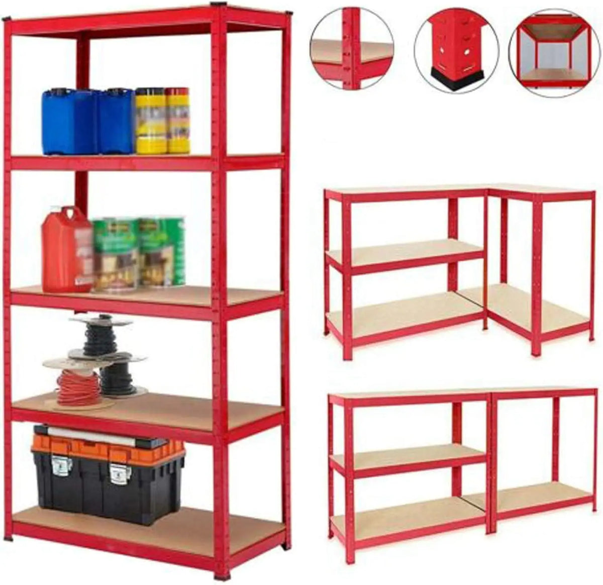 Heavy Duty 5-Tier Industrial Shelving Unit | Boltless Metal Racking | Garage & Workshop Storage
