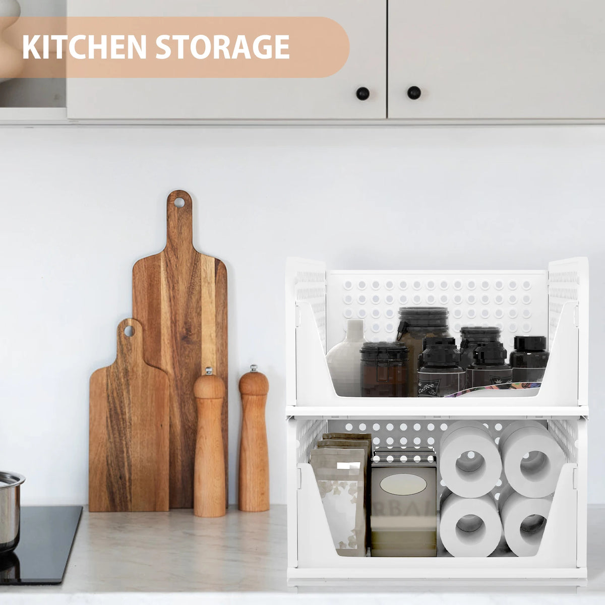 Stackable Wardrobe Storage Drawers – Pack of 4