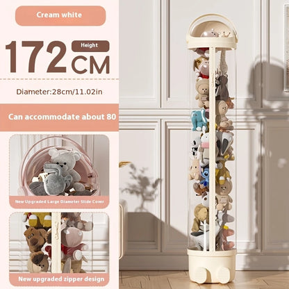 Stuffed Animal & Toy Storage Tower | Zippered Vertical Organiser