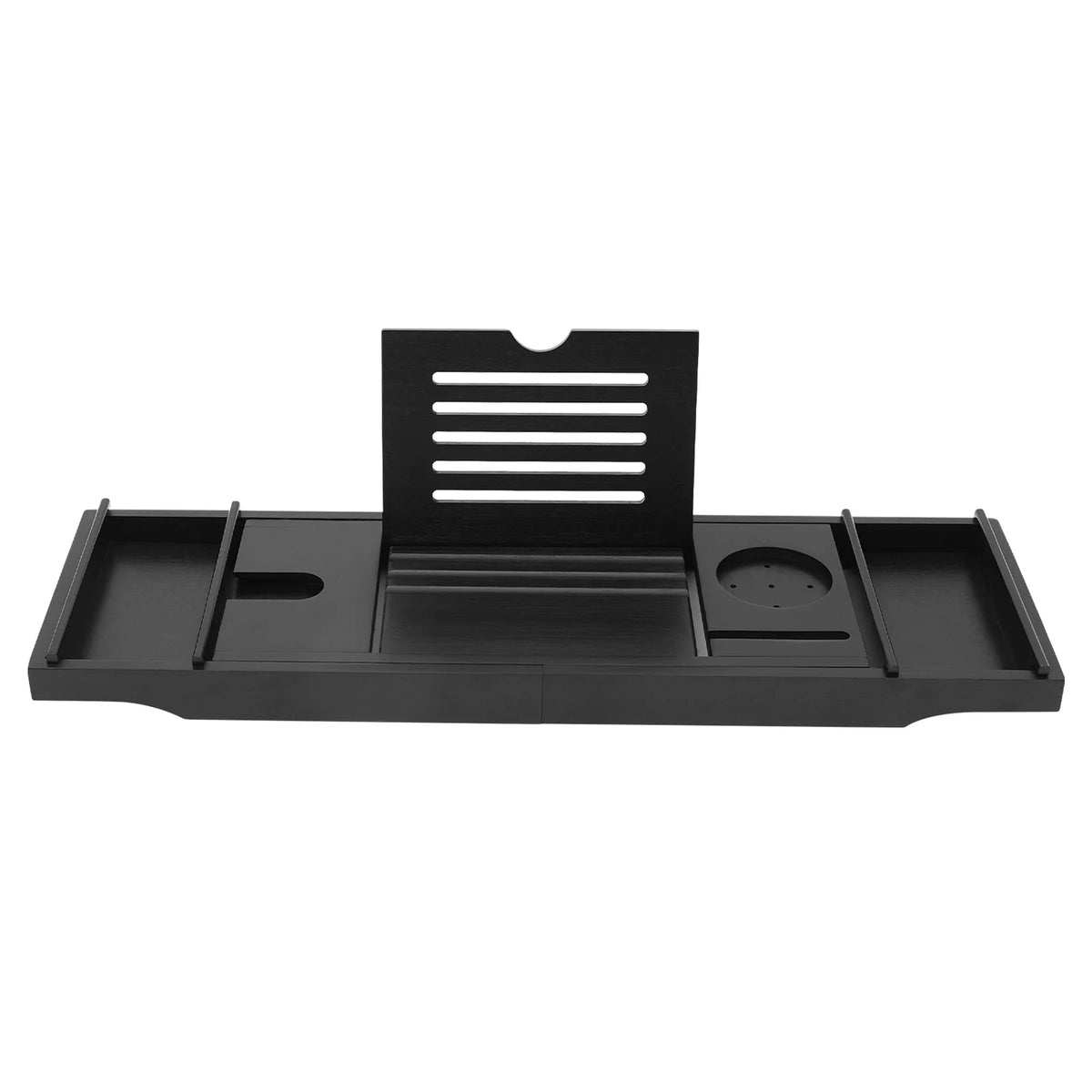 Expandable Bamboo Bath Caddy 75–111cm – Black