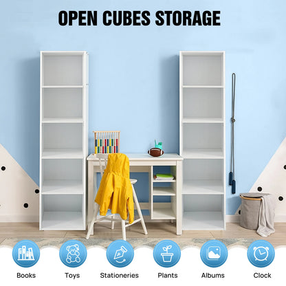 Cube Bookcase – 2, 3, 4 or 5-Tier Wooden Display Shelf