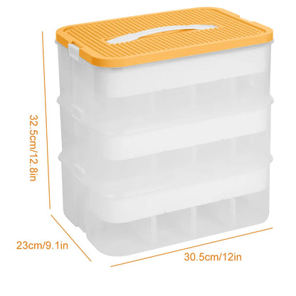 Transparent Plastic Storage Box for Building Block Dustproof and Moisture-proof Toy Storage Box Categorized Storage Stackable