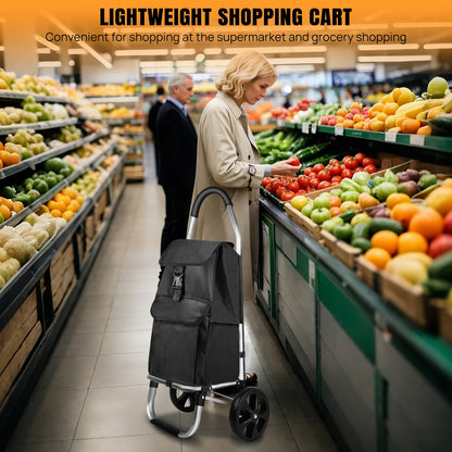 DayPlus 40L Folding Shopping Trolley with Stair-Climbing Wheels