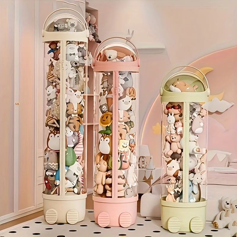 Stuffed Animal & Toy Storage Tower | Zippered Vertical Organiser