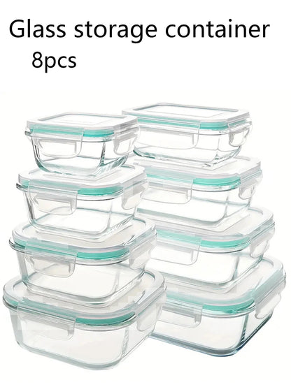 Local Warehouse Glass Lunch Box Food Storage Containers Ideal for Meal Prep Sealing Microwave Refrigerator Dishwasher Food Safe