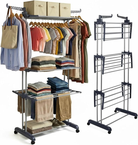 6-Tier Rolling Drawer Storage Cabinet | 7kg Per Drawer | Lockable Wheels