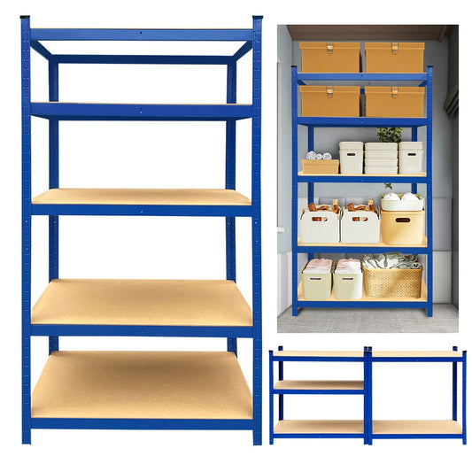 5-Shelf Heavy Duty Adjustable Shelving Unit – 875KG Capacity