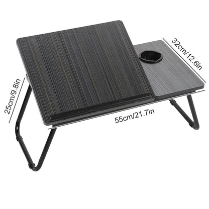 Multifunctional Lazy Table Portable Foldable Bed Table Height Adjustable Computer Desk with Cup Holder for Bed Office
