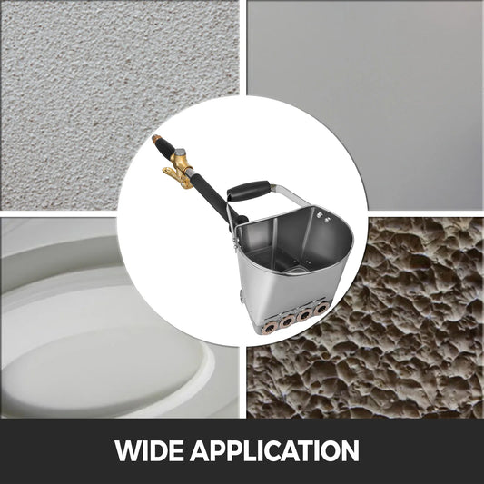 SucceBuy 4 Jet 3 Hp Stucco Sprayer Plaster  Hopper Paint Spray Gun Wall Painting Concrete Tool for Painting Wall or Ceilings