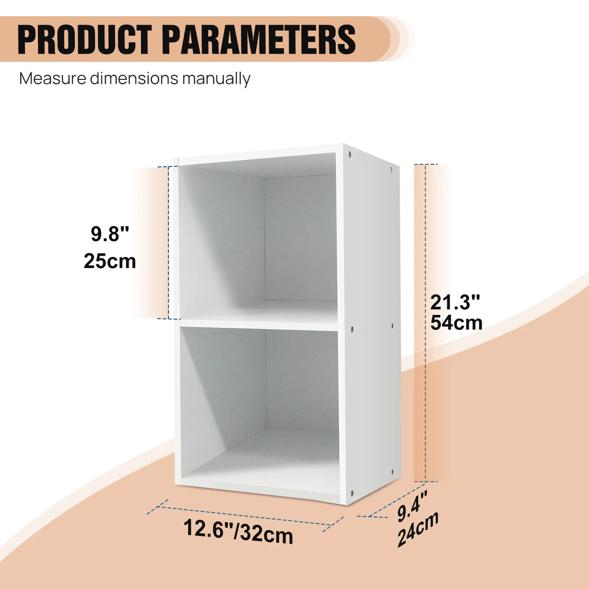 5-Tier Cube Bookcase & Display Shelf | MDF | Freestanding | White