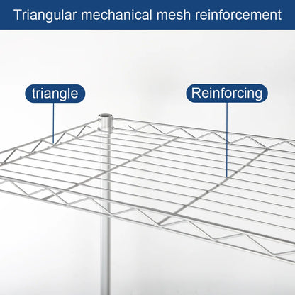 Metal Storage Rack 4-Tiers Organiser Shelf Unit Display Rack for Kitchen Bathroom Office 120*56*35cm
