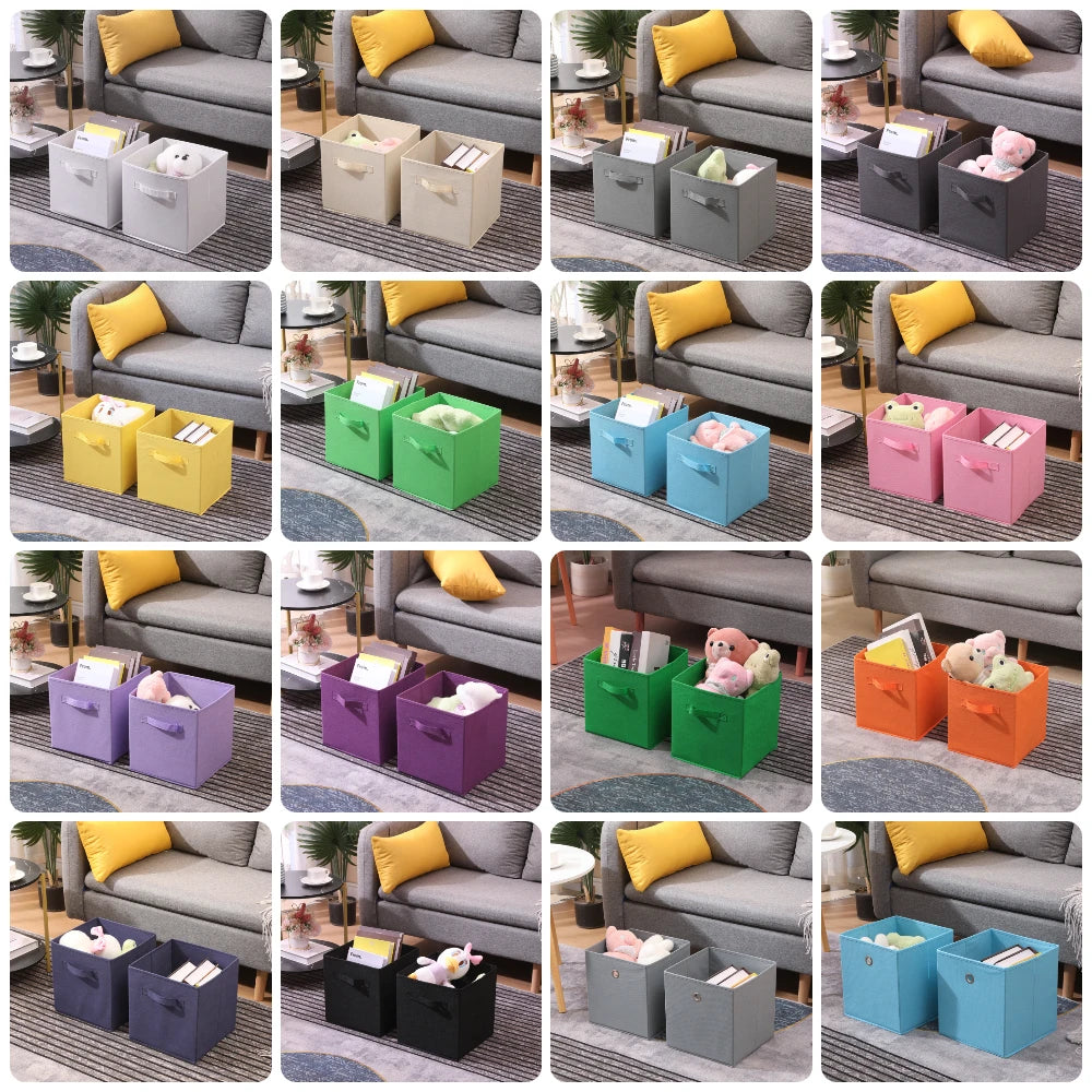 Foldable Fabric Storage Cubes – Pack of 4