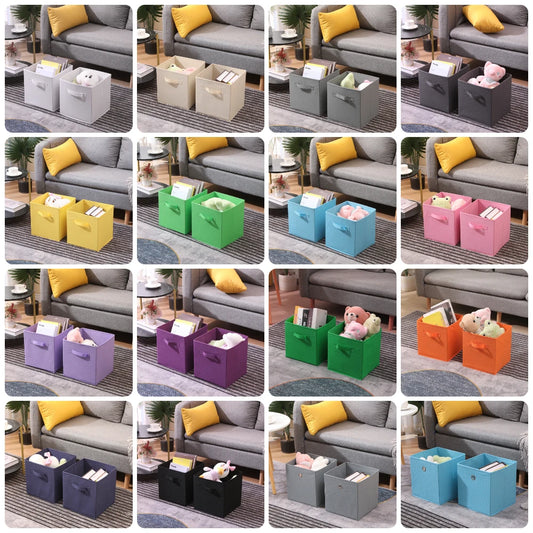 Foldable Fabric Storage Cubes – Pack of 4