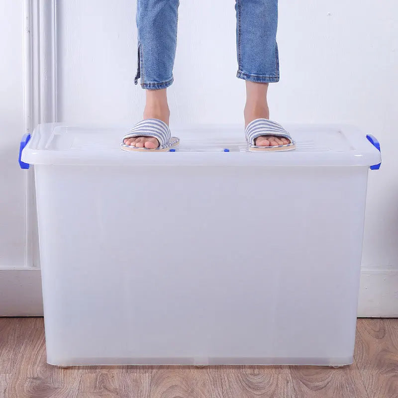 Plastic Storage Box Boxes Lid Handles Food Container Home Kitchen Office Box 6.5L/10L/15L/20L/26L/35L/45L