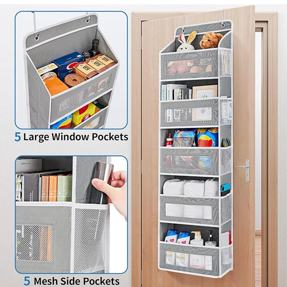 Over the Door Hanging Organiser Space Saving 5 Pockets Wardrobe Toys Storage NEW