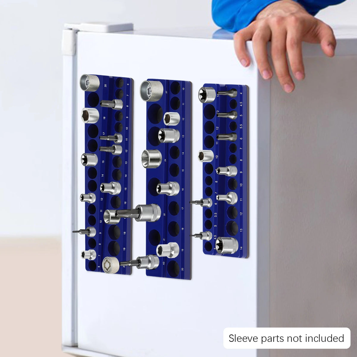 3PCS Magnetic Socket Organizer Magnetic Socket Holder Socket Tray Hold Capacity 68 Pieces
