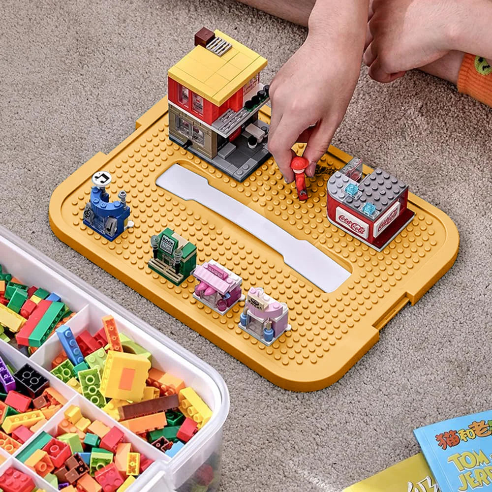Transparent Plastic Storage Box for Building Block Dustproof and Moisture-proof Toy Storage Box Categorized Storage Stackable