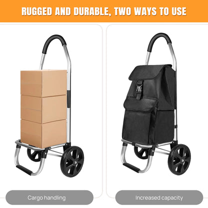 DayPlus 40L Folding Shopping Trolley with Stair-Climbing Wheels