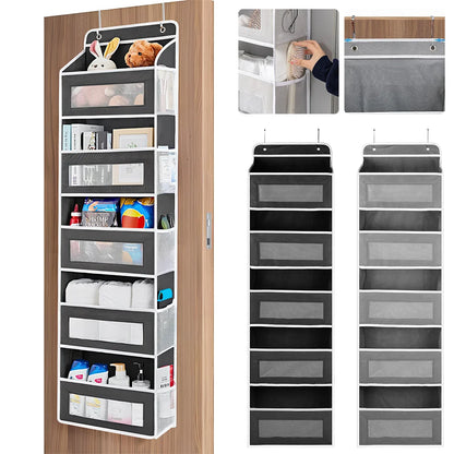 Over the Door Hanging Organiser Space Saving 5 Pockets Wardrobe Toys Storage NEW