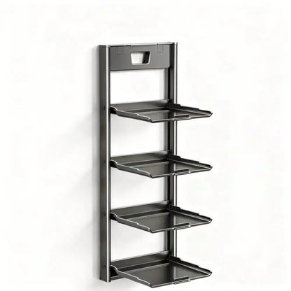 4-Tier Foldable Wall-Mounted Spice Rack | Space-Saving Kitchen Organiser