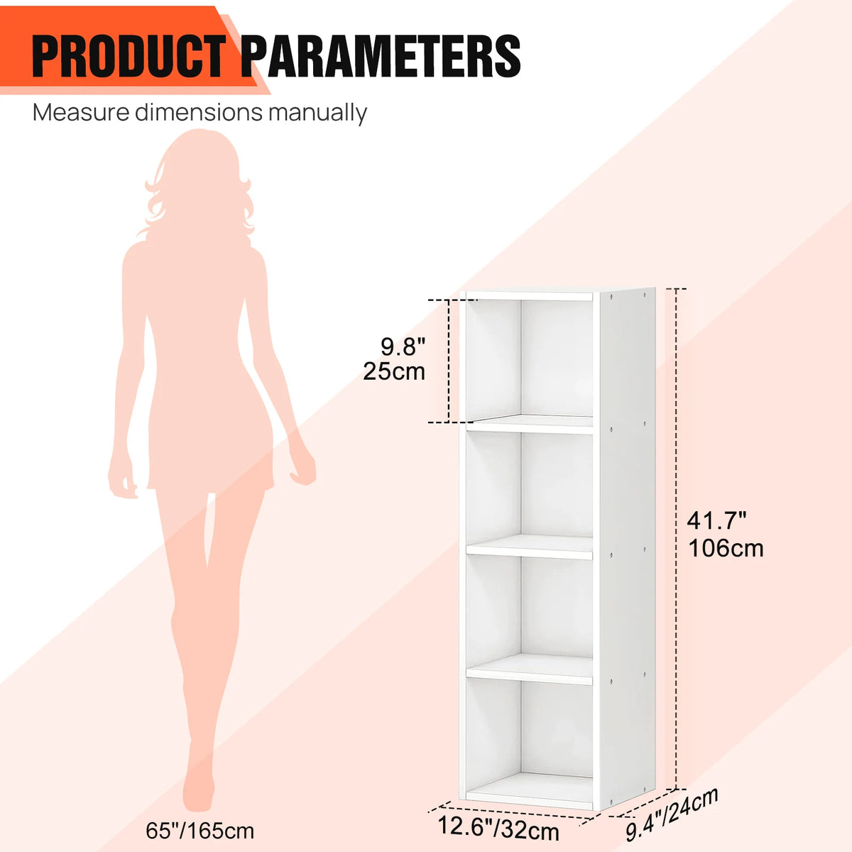 Cube Bookcase – 2, 3, 4 or 5-Tier Wooden Display Shelf