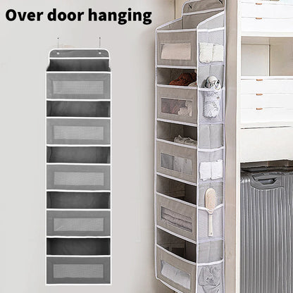 Over-Door Hanging Organiser | 5 Large + 10 Mesh Pockets | 146cm
