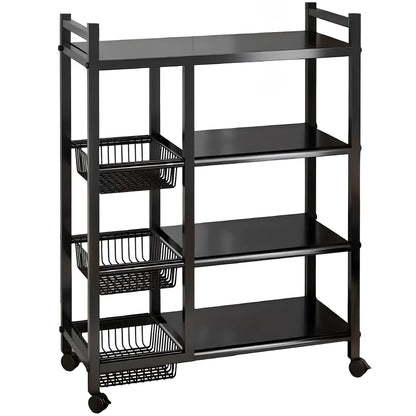 4-Tier Metal Storage Rack | Kitchen & Bathroom Organiser | 92×32×108cm