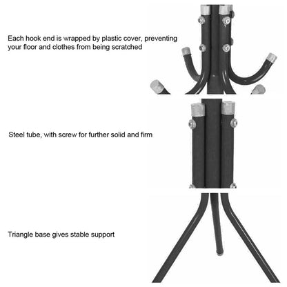 Coat Clothes Stand Multi Hook Metal Coat Hat Rack Tree Stand Clothes Bag Hanger Organizer for Home Bedroom