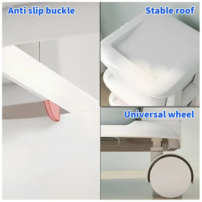 5 layer Storage Cabinet Stackable Drawer Storage Unit Swivel Casters Plastic Storage Cabinet Easy To Assemble Drawer Style