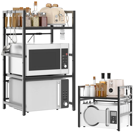 Expandable Microwave Shelf – 1 or 2 Tier
