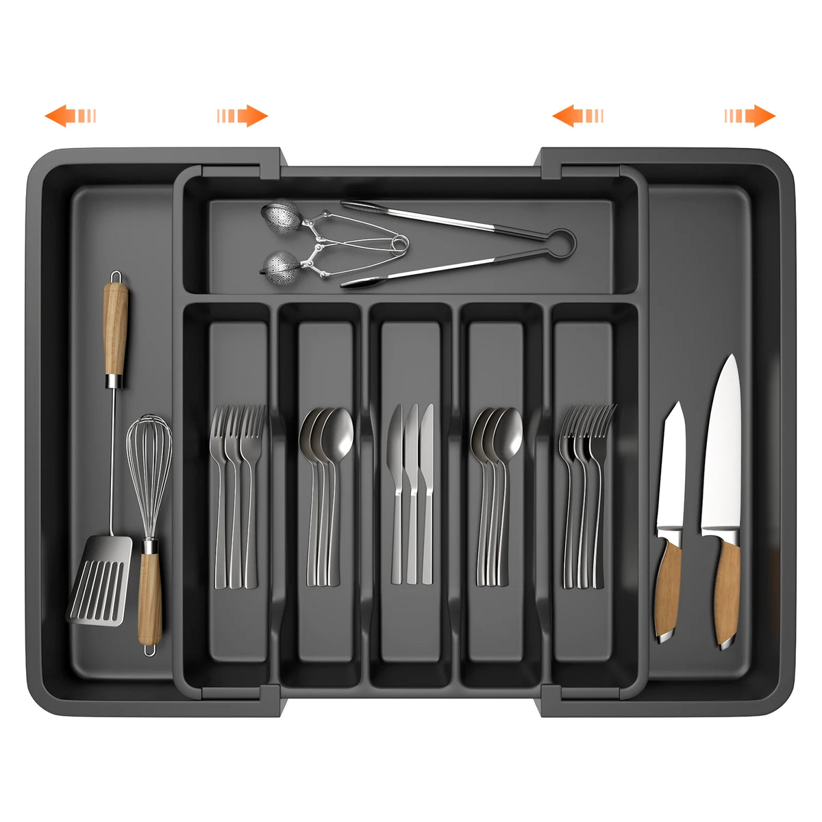 Expandable Cutlery Drawer Organiser | 33–57cm | 8 Compartments