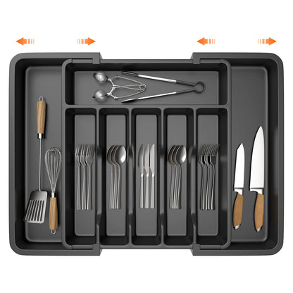 Expandable Cutlery Drawer Organiser | 33–57cm | 8 Compartments