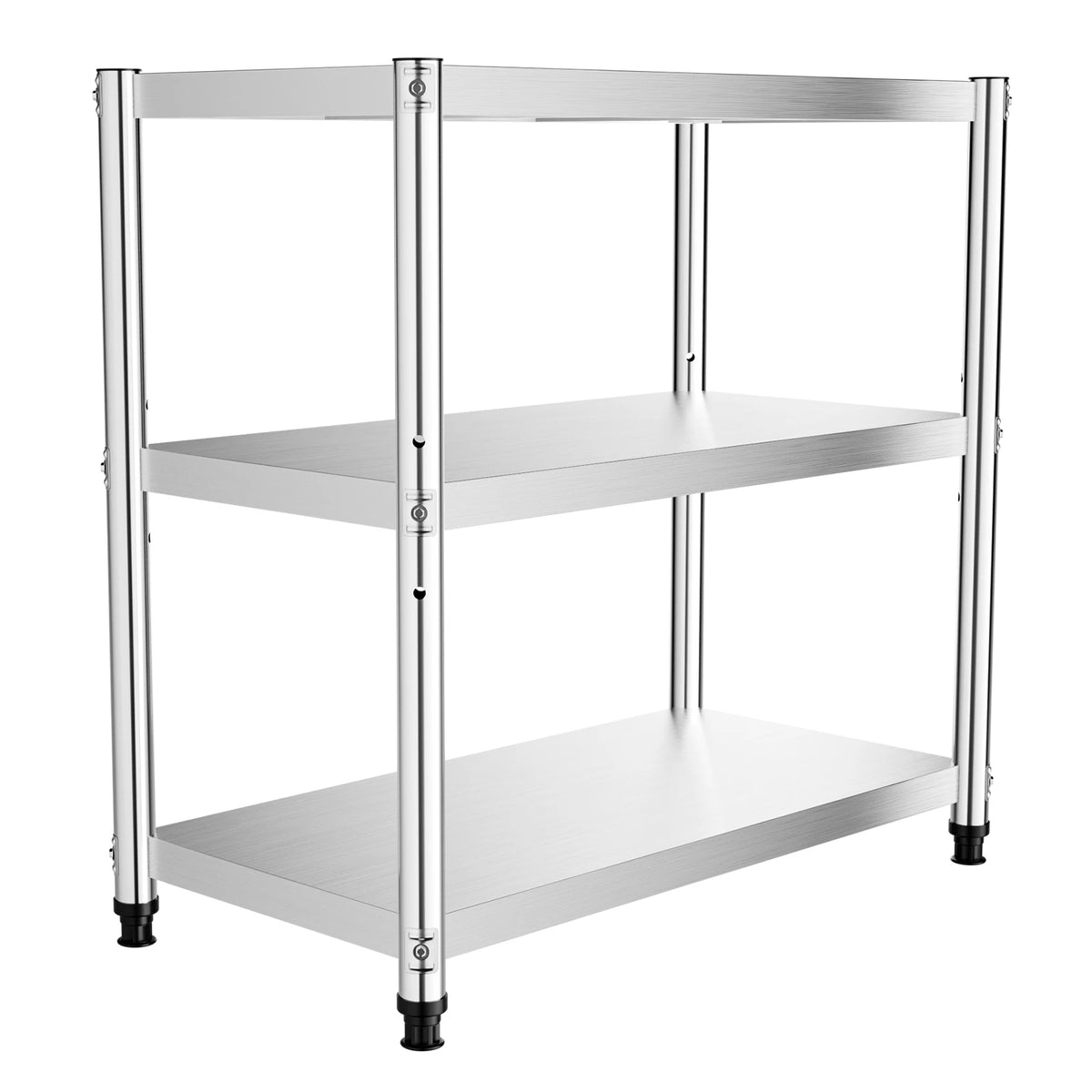 3-Tier Stainless Steel Kitchen Shelf | Adjustable Microwave & Storage Rack