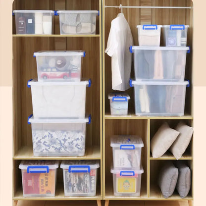 Plastic Storage Box Boxes Lid Handles Food Container Home Kitchen Office Box 6.5L/10L/15L/20L/26L/35L/45L