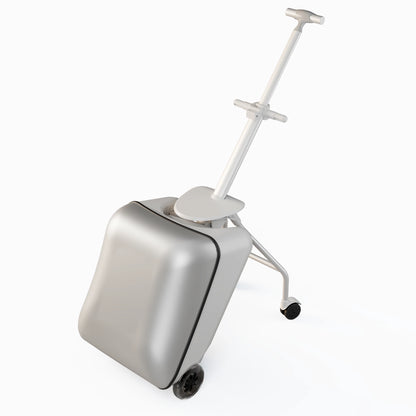 Children Portable can sit and ride on luggage, carry-on luggage, luggage lazy trolley case 360° rotating double wheels