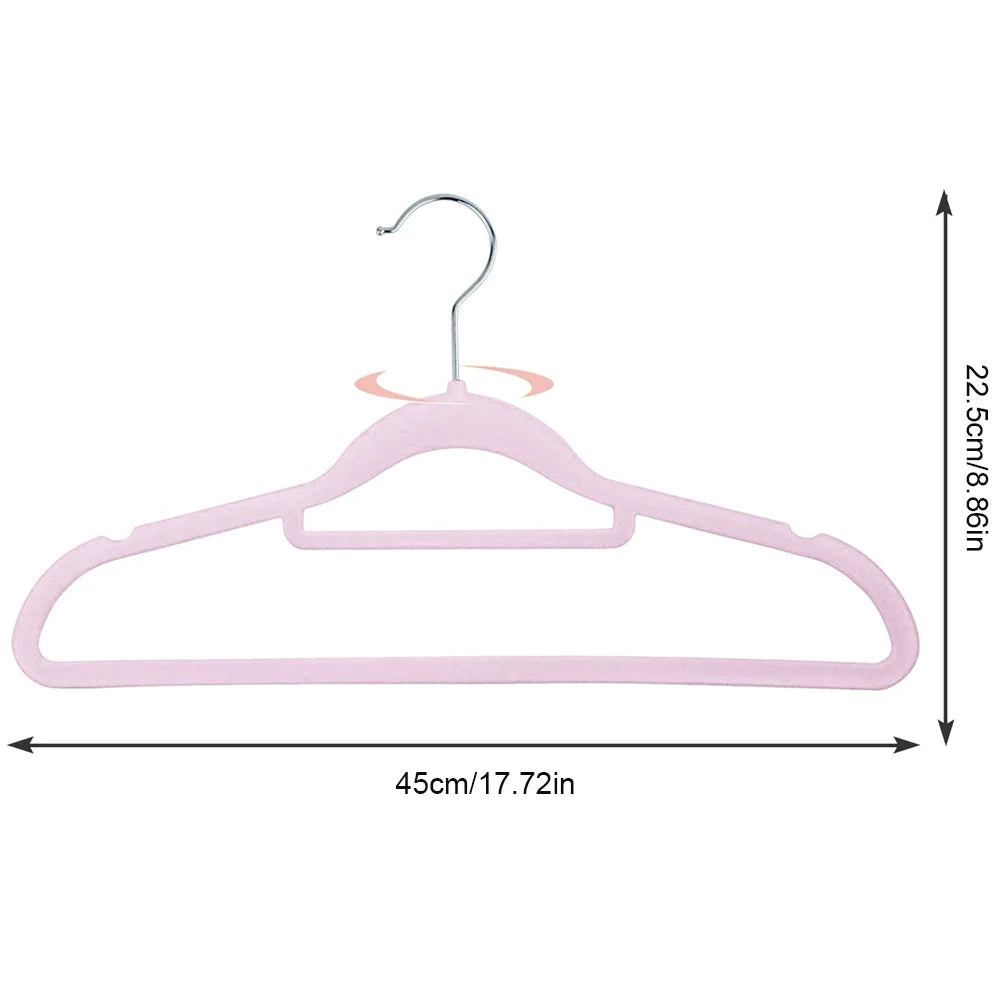 Non-Slip Velvet Hangers | 360° Rotating Hook | Pack of 10, 50 or 100